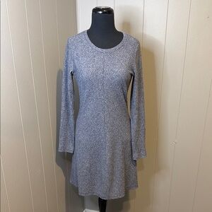 Z GAP Gray Long Sleeve Crew Neck Sweater MIDI Dress